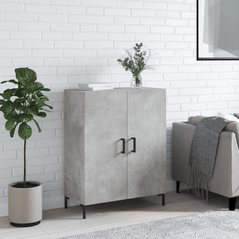 Casa si Gradina - Mobilier - Comode si corpuri - Comode - Servanta, gri beton, 69,5x34x90 cm, lemn compozit - Infinity.ro