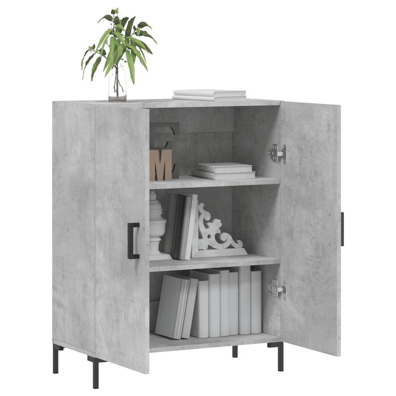 Casa si Gradina - Mobilier - Comode si corpuri - Comode - Servanta, gri beton, 69,5x34x90 cm, lemn compozit - Infinity.ro