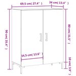 Casa si Gradina - Mobilier - Comode si corpuri - Comode - Servanta, gri beton, 69,5x34x90 cm, lemn compozit - Infinity.ro