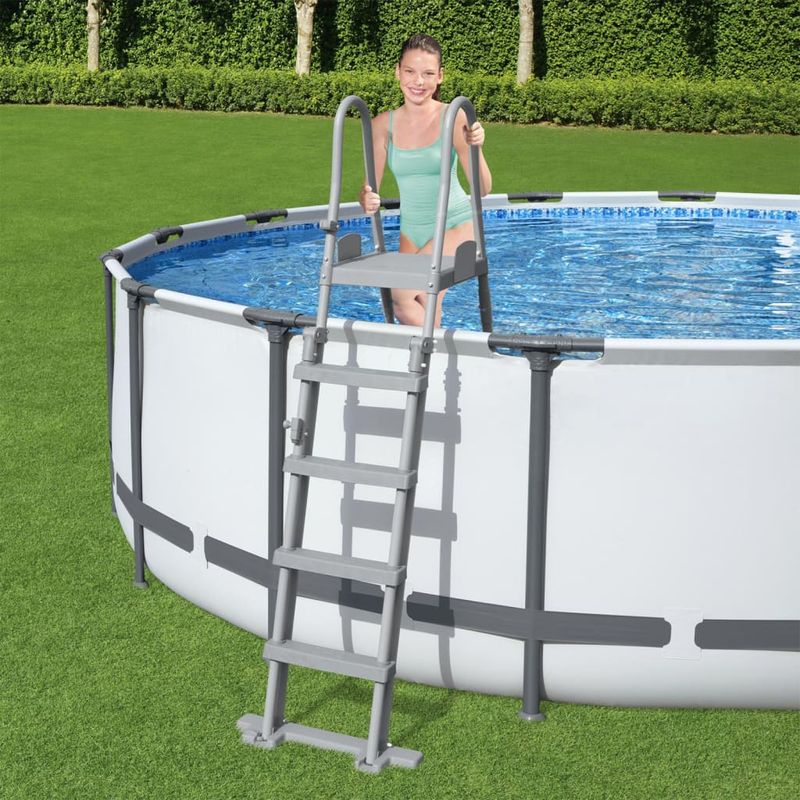 Casa si Gradina - Constructii - Scari si accesorii interioare - Alte accesorii pentru piscine - Bestway Scara de siguranta piscina cu 4 trepte Flowclear, 132 cm - Infinity.ro