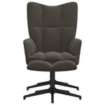 Casa si Gradina - Mobilier - Scaune si fotolii - Fotolii - Fotoliu de relaxare cu taburet, gri inchis, catifea - Infinity.ro