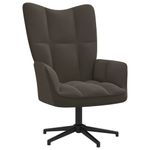 Casa si Gradina - Mobilier - Scaune si fotolii - Fotolii - Fotoliu de relaxare cu taburet, gri inchis, catifea - Infinity.ro