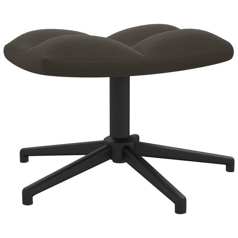 Casa si Gradina - Mobilier - Scaune si fotolii - Fotolii - Fotoliu de relaxare cu taburet, gri inchis, catifea - Infinity.ro