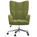 Casa si Gradina - Mobilier - Scaune si fotolii - Fotolii - Fotoliu de relaxare, verde deschis, catifea - Infinity.ro