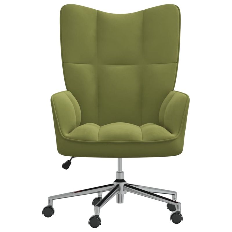 Casa si Gradina - Mobilier - Scaune si fotolii - Fotolii - Fotoliu de relaxare, verde deschis, catifea - Infinity.ro