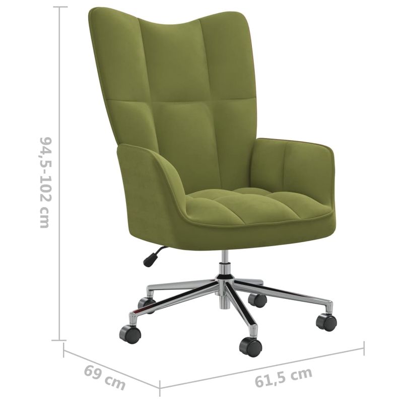 Casa si Gradina - Mobilier - Scaune si fotolii - Fotolii - Fotoliu de relaxare, verde deschis, catifea - Infinity.ro