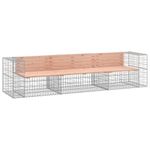 Casa si Gradina - Gradina si terasa - Mobilier exterior - Bancute de gradina - Banca de gradina tip gabion 287x71x65,5 cm, lemn masiv Douglas - Infinity.ro