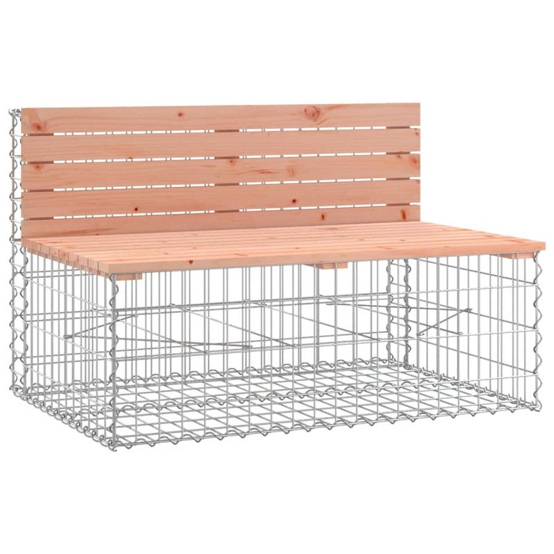 Casa si Gradina - Gradina si terasa - Mobilier exterior - Bancute de gradina - Banca de gradina tip gabion 287x71x65,5 cm, lemn masiv Douglas - Infinity.ro
