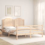 Casa si Gradina - Mobilier - Paturi si accesorii - Paturi - Cadru de pat cu tablie, 160x200 cm, lemn masiv - Infinity.ro