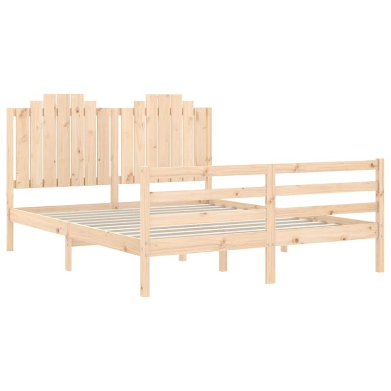 Casa si Gradina - Mobilier - Paturi si accesorii - Paturi - Cadru de pat cu tablie, 160x200 cm, lemn masiv - Infinity.ro