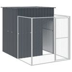 Petshop - Accesorii petshop - Culcusuri si custi - Custi interior si exterior - Cusca caine cu tarc antracit 165x455x181 cm otel galvanizat - Infinity.ro