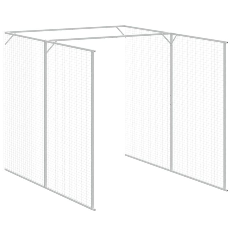 Petshop - Accesorii petshop - Culcusuri si custi - Custi interior si exterior - Cusca caine cu tarc antracit 165x455x181 cm otel galvanizat - Infinity.ro