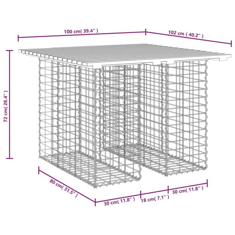 Casa si Gradina - Gradina si terasa - Mobilier exterior - Bancute de gradina - Banca de gradina, 100x102x72 cm, lemn masiv Douglas - Infinity.ro