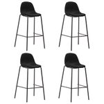 Casa si Gradina - Mobilier - Seturi de mobilier - Seturi bucatarie - Set mobilier de bar, 5 piese, negru, material textil - Infinity.ro