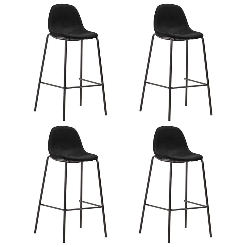 Casa si Gradina - Mobilier - Seturi de mobilier - Seturi bucatarie - Set mobilier de bar, 5 piese, negru, material textil - Infinity.ro