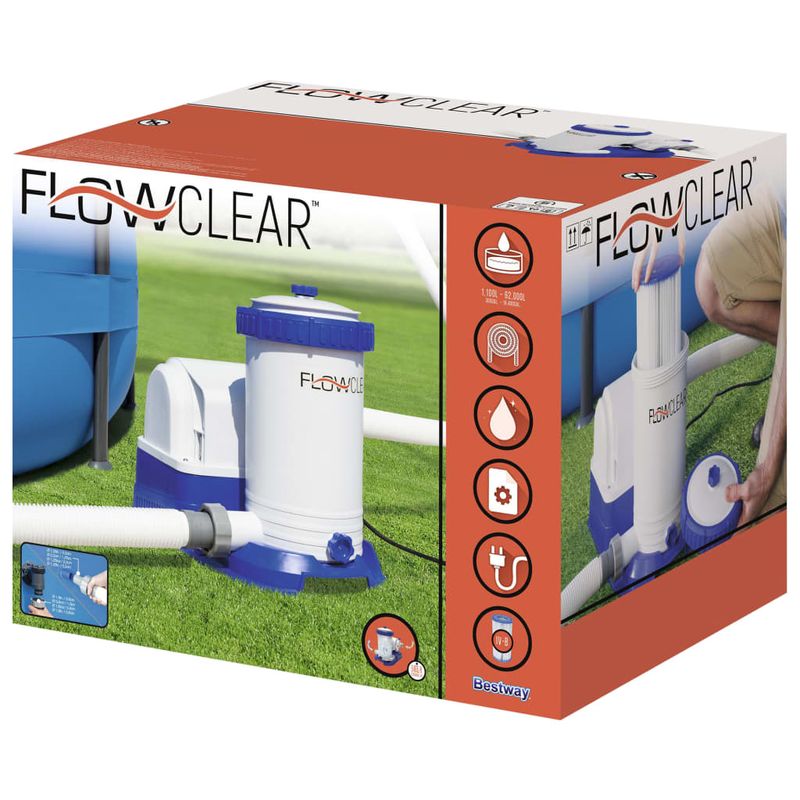 Casa si Gradina - Constructii - Scari si accesorii interioare - Alte accesorii pentru piscine - Bestway Pompa de filtrare pentru piscina Flowclear, 9463 L/h - Infinity.ro