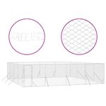 Petshop - Accesorii petshop - Culcusuri si custi - Custi interior si exterior - Padoc de exterior pentru caini argintiu 8x8x2 m otel galvanizat - Infinity.ro