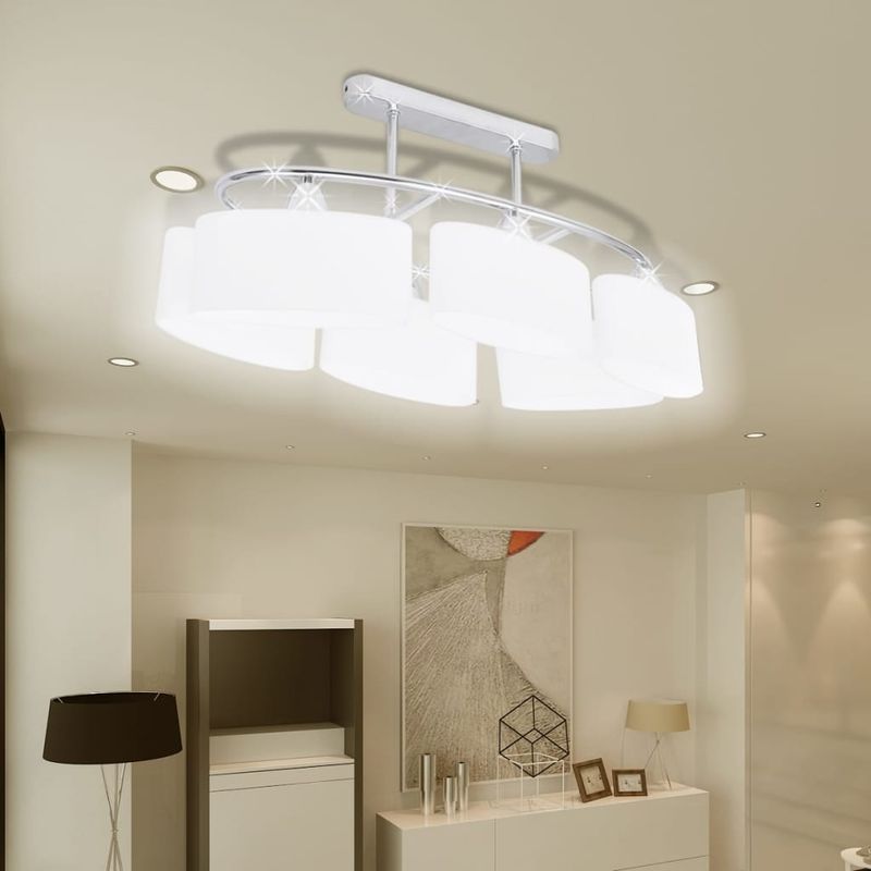 Casa si Gradina - Corpuri si surse de iluminat - Lustre si pendule - Lustra cu abajururi din sticla, 4 buc., E14 - Infinity.ro