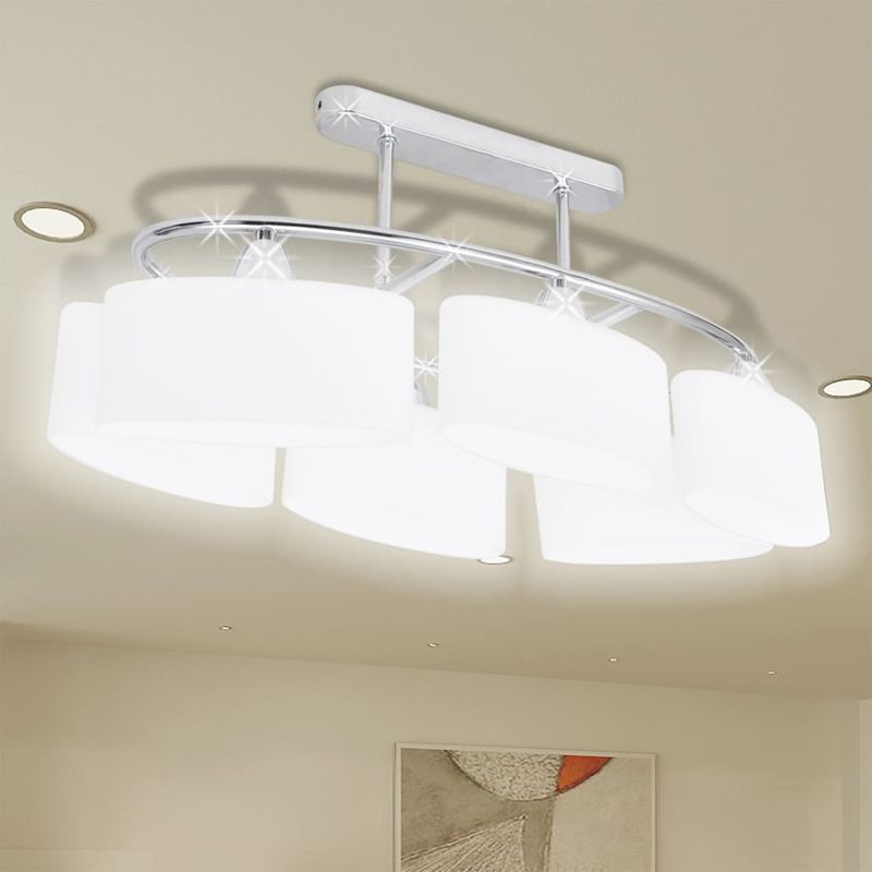 Casa si Gradina - Corpuri si surse de iluminat - Lustre si pendule - Lustra cu abajururi din sticla, 4 buc., E14 - Infinity.ro