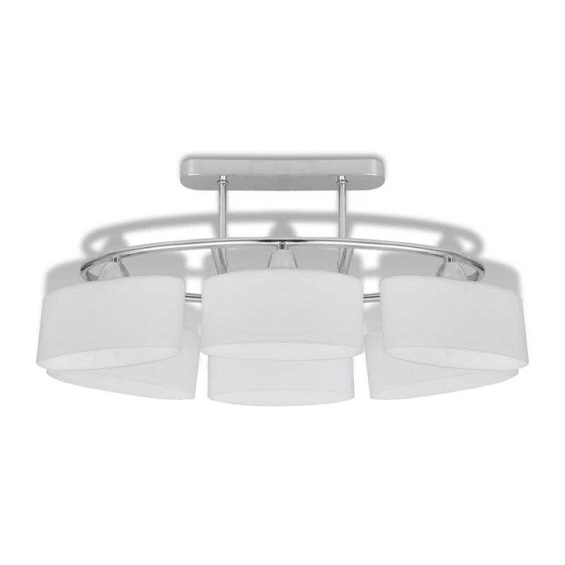 Casa si Gradina - Corpuri si surse de iluminat - Lustre si pendule - Lustra cu abajururi din sticla, 4 buc., E14 - Infinity.ro
