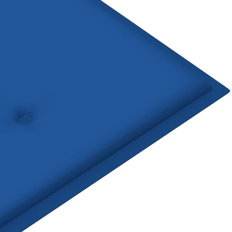 Casa si Gradina - Gradina si terasa - Mobilier exterior - Bancute de gradina - Banca de gradina pliabila cu perna, 118 cm, bambus, albastru regal, mărime 120x50x4 cm - Infinity.ro