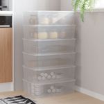 Casa si Gradina - Mobilier - Organizare si depozitare - Cutii depozitare - Cutii de depozitare din plastic, 6 buc., 25 L, stivuibile - Infinity.ro