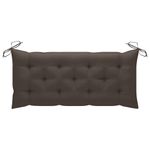 Casa si Gradina - Gradina si terasa - Mobilier exterior - Bancute de gradina - Banca de gradina cu perna, 120 cm, bambus, gri taupe, mărime 120x50x7 cm - Infinity.ro