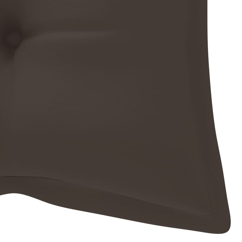 Casa si Gradina - Gradina si terasa - Mobilier exterior - Bancute de gradina - Banca de gradina cu perna, 120 cm, bambus, gri taupe, mărime 120x50x7 cm - Infinity.ro