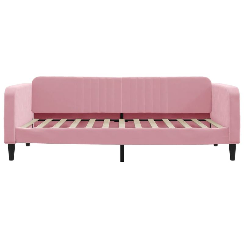 Casa si Gradina - Mobilier - Paturi si accesorii - Paturi - Pat de zi, roz, 100x200 cm, catifea - Infinity.ro
