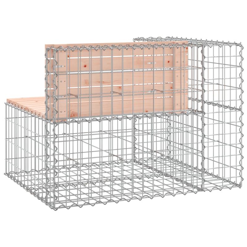 Casa si Gradina - Gradina si terasa - Mobilier exterior - Bancute de gradina - Banca de gradina design gabion 92x71x65,5 cm lemn masiv Douglas - Infinity.ro