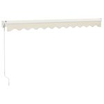 Casa si Gradina - Gradina si terasa - Umbrele si pavilioane - Umbrele - Copertina retractabila, crem, 3,5x2,5 m, textil si aluminiu - Infinity.ro