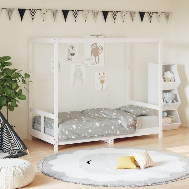 Casa si Gradina - Mobilier - Mobilier copii - Patuturi copii - Cadru de pat pentru copii, 80x160 cm, lemn masiv de pin - Infinity.ro