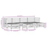 Casa si Gradina - Gradina si terasa - Mobilier exterior - Seturi mobila gradina - Set mobilier de gradina, 7 piese, alb, lemn masiv de pin - Infinity.ro