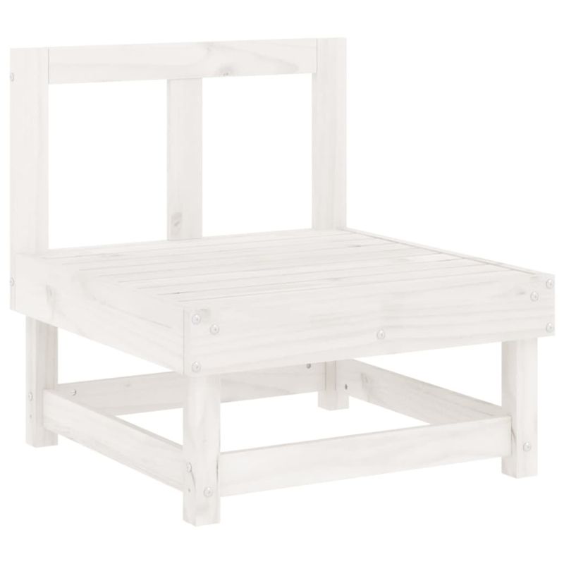 Casa si Gradina - Gradina si terasa - Mobilier exterior - Seturi mobila gradina - Set mobilier de gradina, 7 piese, alb, lemn masiv de pin - Infinity.ro