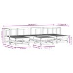 Casa si Gradina - Gradina si terasa - Mobilier exterior - Seturi mobila gradina - Set mobilier de gradina, 7 piese, alb, lemn masiv de pin - Infinity.ro