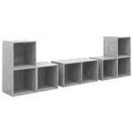Casa si Gradina - Mobilier - Seturi de mobilier - Seturi living - Set de dulapuri TV, 6 piese, gri beton, lemn prelucrat - Infinity.ro