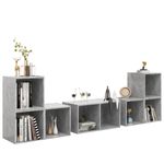 Casa si Gradina - Mobilier - Seturi de mobilier - Seturi living - Set de dulapuri TV, 6 piese, gri beton, lemn prelucrat - Infinity.ro