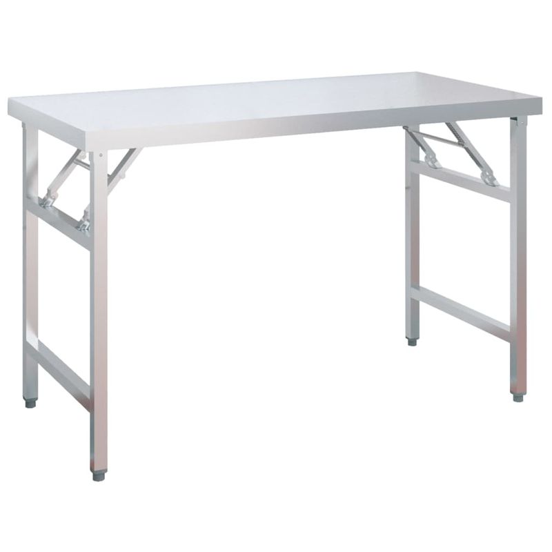 Casa si Gradina - Mobilier - Comode si corpuri - Corpuri bucatarie - Masa bucatarie cu raft superior, 120x60x115 cm, otel inoxidabil - Infinity.ro