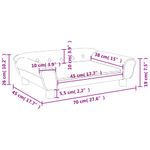 Casa si Gradina - Mobilier - Mobilier copii - Mobilier camera copiilor - Canapea pentru copii, maro, 70x45x26 cm, catifea - Infinity.ro