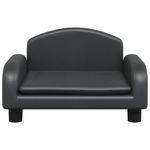 Casa si Gradina - Mobilier - Mobilier copii - Mobilier camera copiilor - Canapea pentru copii, negru, 50x40x30 cm, piele ecologica - Infinity.ro