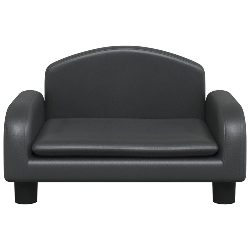 Casa si Gradina - Mobilier - Mobilier copii - Mobilier camera copiilor - Canapea pentru copii, negru, 50x40x30 cm, piele ecologica - Infinity.ro