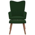 Casa si Gradina - Mobilier - Scaune si fotolii - Fotolii - Fotoliu de relaxare cu taburet, verde inchis, catifea - Infinity.ro