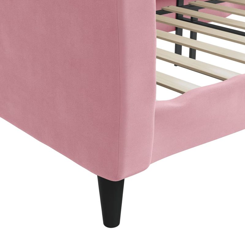 Casa si Gradina - Mobilier - Paturi si accesorii - Paturi - Pat de zi, roz, 80x200 cm, catifea - Infinity.ro