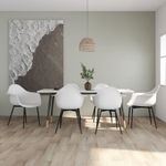 Casa si Gradina - Mobilier - Scaune si fotolii - Scaune - Scaune de bucatarie, 6 buc., alb, PP - Infinity.ro