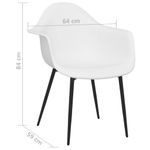 Casa si Gradina - Mobilier - Scaune si fotolii - Scaune - Scaune de bucatarie, 6 buc., alb, PP - Infinity.ro