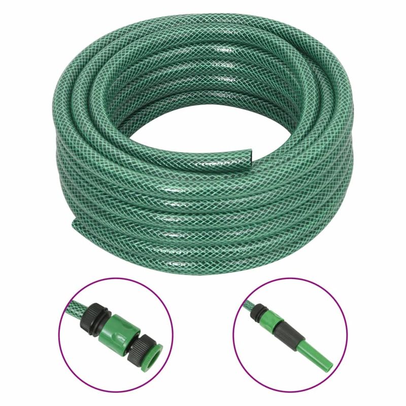 Furtun De Gradina Cu Set De Racorduri Verde 06 50 M Pvc