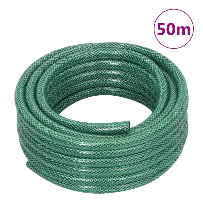 Casa si Gradina - Gradinarit si plante - Instalatii si accesorii pentru irigatii - Furtunuri de gradina si accesorii - Furtun de gradina cu set de racorduri, verde, 0,6", 50 m, PVC - Infinity.ro