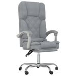 Casa si Gradina - Mobilier - Scaune si fotolii - Scaune - Scaun de birou rabatabil cu masaj, gri deschis, textil - Infinity.ro