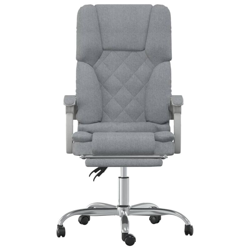 Casa si Gradina - Mobilier - Scaune si fotolii - Scaune - Scaun de birou rabatabil cu masaj, gri deschis, textil - Infinity.ro