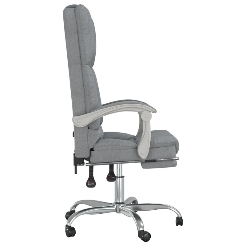Casa si Gradina - Mobilier - Scaune si fotolii - Scaune - Scaun de birou rabatabil cu masaj, gri deschis, textil - Infinity.ro
